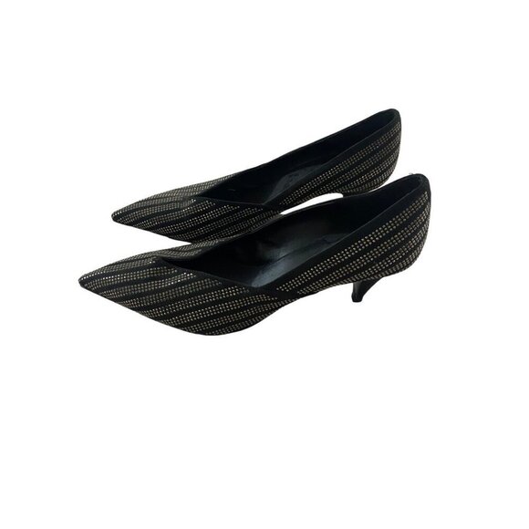 Zara Women's Black Rhinestone Heeled Pumps - 41 (US 8) - Picture 1 of 11